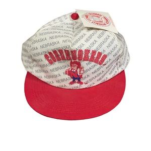 Vintage Nebraska Cornhuskers Snapback Hat Cap AOP Deadstock Clarks Sportswear